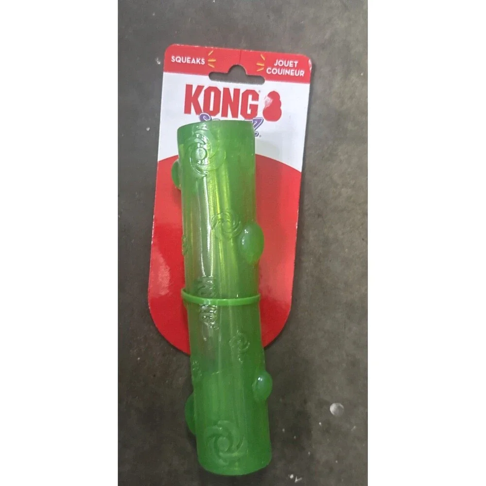 KONG Squeezz Stick Squeaky Fetch Chew Toy for Dogs ~Medium